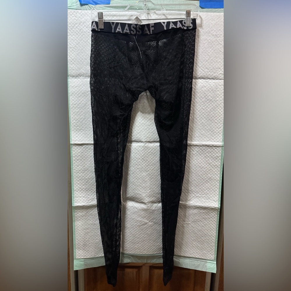 Andrew Christian Black Mesh Leggings